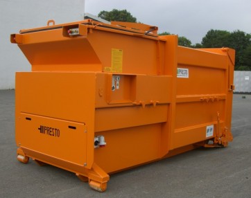 preša za sve vrste sabijenog otpada, veličina kontejnera 6–12 m³, prijevoz s samoutovarivačem