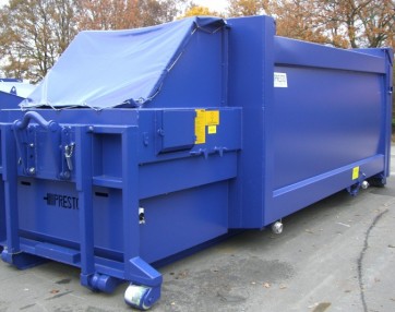 preša za sve vrste sabijenog otpada, veličina kontejnera 16–25 m³, prijevoz s rol kiperom