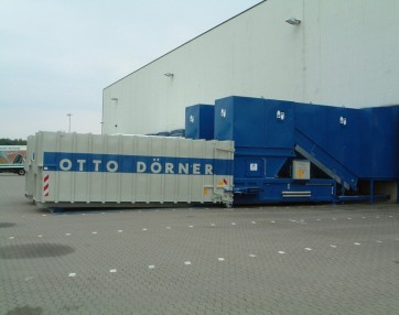 stacionarna, klipna presa sa kontejnerom za sve vrste stišljivog otpada, kontejneri od 16 - 30 m3, prevoz sa rol kiperom